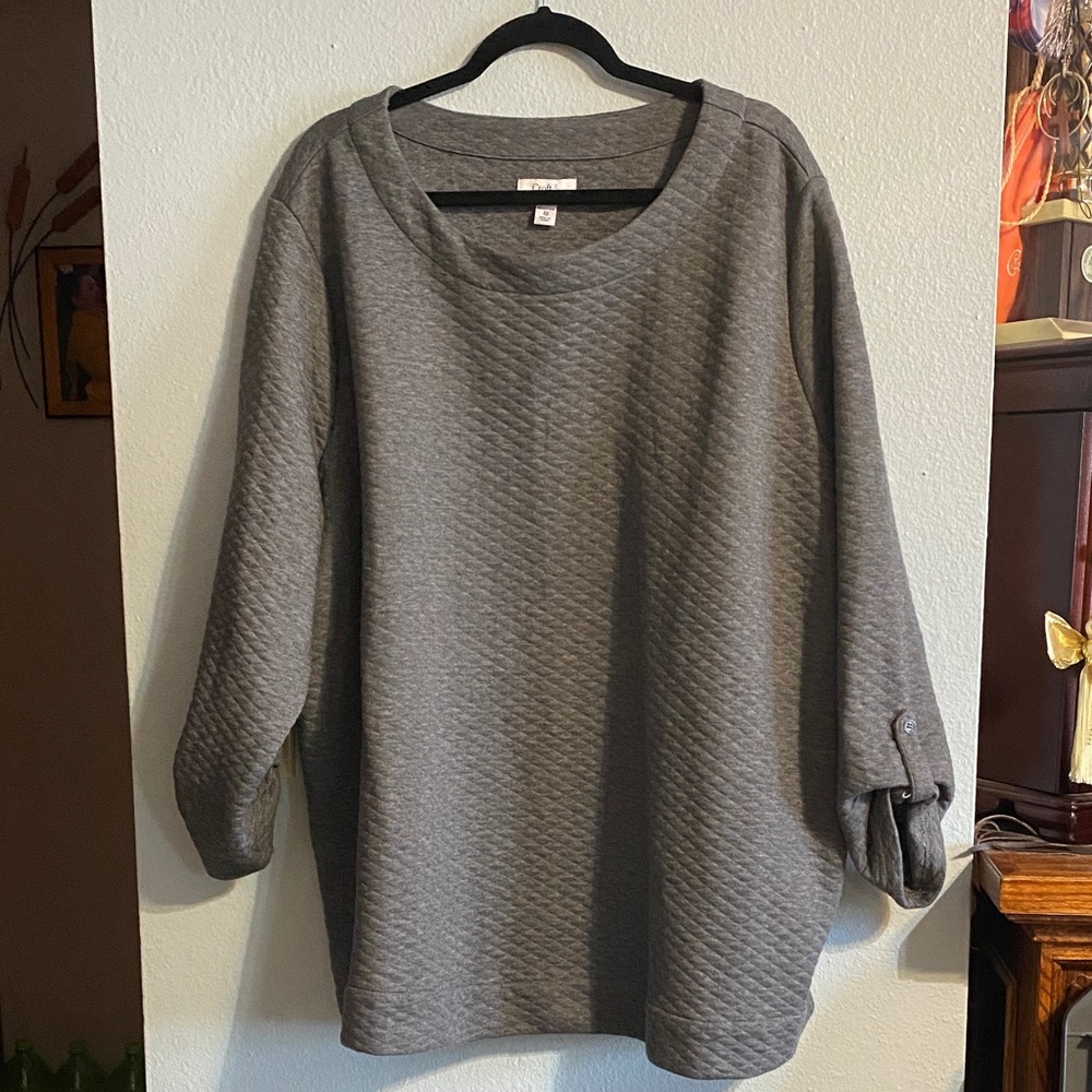 Croft & Barrow Women's Plus Gray Top